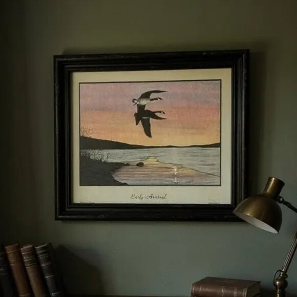 Vintage 1988 Glen Scrimshaw "Early Arrival" Print Picture - Picture 1 of 3